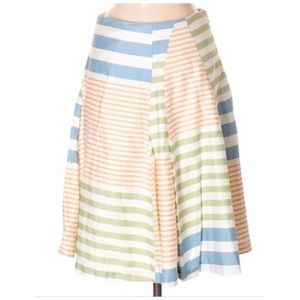 Anthropologie ODILLE Multicolor Patchwork lined Skirt
